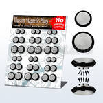 mgmpr4 board of polished steel magnetic fake plugs w o rings