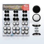 mgmpr polished black anodized steel magnetic plugs w o rings