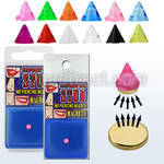 mgvcn5 5mm uv acrylic cone magna stud with magnet backing