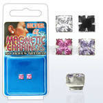 mgzq4m pair of silver magnetic ear studs w 4mm square color cz