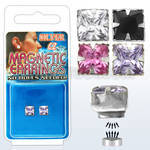 mgzq6m pair of silver magnetic earring studs w 6mm square cz