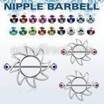 mjnp103 nipple shield w 316l steel barbell w multi jewel balls