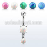 moopb5 steel belly banana w 7mm opal dangling 5mm opal ball
