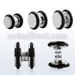 mpr high polished 316l steel magnetic fake plug with o rings