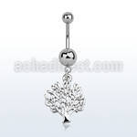 msd697 plain steel belly banana w tree of life dangling