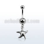 msd727 316 steel belly banana w 5 8mm plain ball starfish 