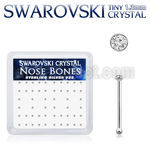 nb6cxsw 925 silver nose bones swarovski crystal