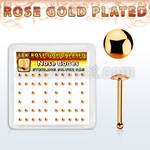 nbmx3rs box w 52 rose gold plated silver nose bones 2mm flat top