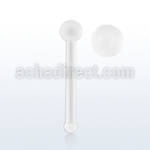 nbrt20 clear acrylic flexible nose bone retainer in 20g 0 8mm