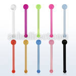 nbrta acrylic nose bone retainer, 20g w 1.5mm ball shaped tops