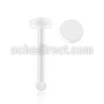 nbrtd clear flex nose bone retainer w 2mm flat disk shaped top