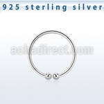 nc12 silver non piercing nose clip with diameter of 12mm