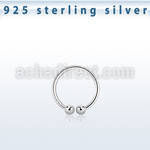 nc8 silver non piercing nose clip with diameter of 8mm