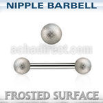 npfo5 steel nipple barbell w 5mm frosted steel balls