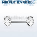 npsh9 316l steel nipple barbell with two locks