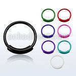 ns01bl color plated silver endless nose hoop with diameter 8mm