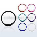 ns02bl color plated silver endless nose hoop with diameter 10mm