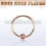 ns05rs rose gold silver nose hoop w ball w diameter of 8mm