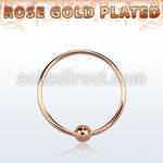 ns06rs rose gold silver nose hoop w ball w diameter of 10mm
