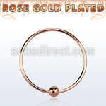 ns07rs rose gold silver nose hoop w ball w diameter of 12mm