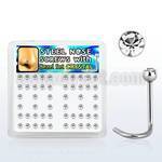 nscb25xc box of 316l steel nose screws w 2 5mm clear crystal