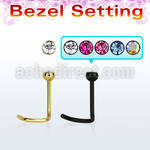 nscbt25 anodized steel nose screw w round bezel set crystal