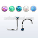 nscop 316l steel nose screw w 1.5mm round synthetic opal top