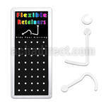 nscrtx40 box w clear bio flex nose screw retainers w 2mm ball top