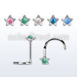 nscstop 316l steel nose screw w star top synthetic opal