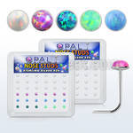 nso2 box w 36 pc of 925 silver nose studs w 2mm opals glued