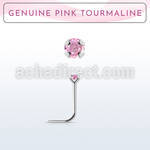 nspge3 925 silver nose stud w a pink tourmaline stone