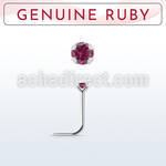 nspge5 925 silver nose stud w a ruby stone