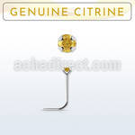 nspge6 925 silver nose stud w a citrine stone