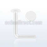 nsrtd clear flex nose stud retainer,w 2mm flat disk shaped top