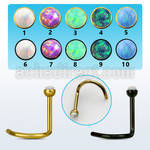 nstcop anodized steel nose screw w round synthetic opal top