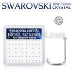 nw6cxsw 925 silver nose screws swarovski crystal