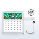 nwrdbxc box w 52 silver nose screws w 1.5mm clear crystals