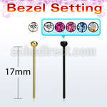 nycbt25 anodized unbend steel nose screw w bezel set crystal