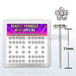 nyflbxc box w silver bend it nose studs w 1mm crystal flower top