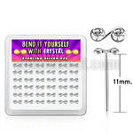 nymsbxc box silver bend it nose studs w music note top w crystal