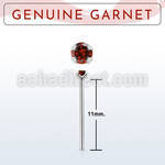 nypge2 925 silver bend it yourself nose stud w a garnet stone