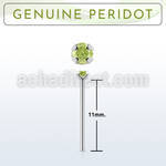 nypge4 925 silver bend it yourself nose stud w a peridot 