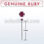 nypge5 925 silver bend it yourself nose stud w a ruby stone