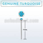 nypge7 925 silver bend it yourself nose stud w turquoise