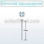 nypge8 925 silver bend it yourself nose stud w a aquamarine 