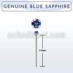 nypge9 925 silver bend it yourself nose stud w blue sapphire 