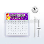 nysvbx box of silver bend it nose studs with 1 5mm ball tops