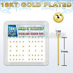 nyx18b1 box w 18k gold silver bend it nose stud w 1mm ball top