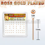 nyxrsb1 box w rose gold silver bend it nose stud w 1mm ball top