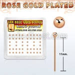 nyxrsb rose gold silver bend it nose studs w 1 5mm ball top